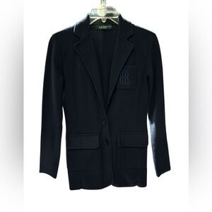 Lauren Black Blazer with Chest Logo
